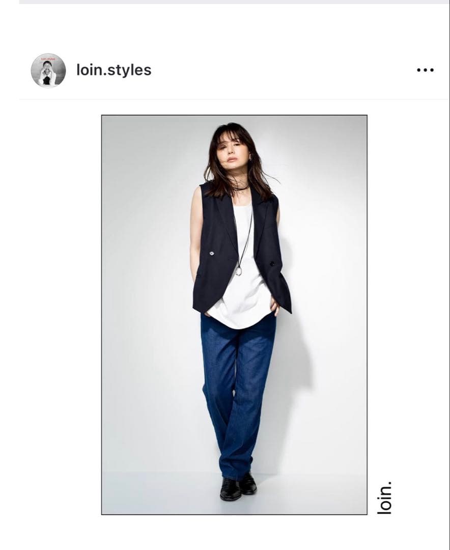 新品未使用　井川遥　ロワン　loin ネイビージレ