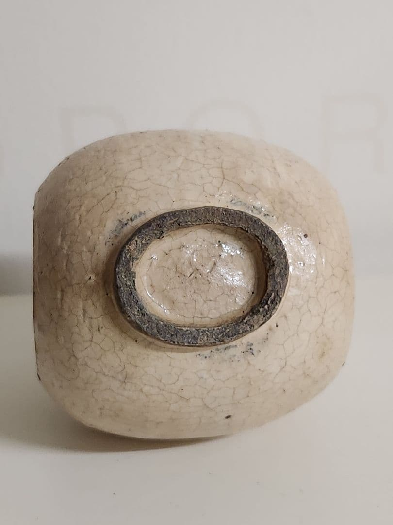 李朝　粉引小俵壺　俵壺　現代美術　朝鮮美術