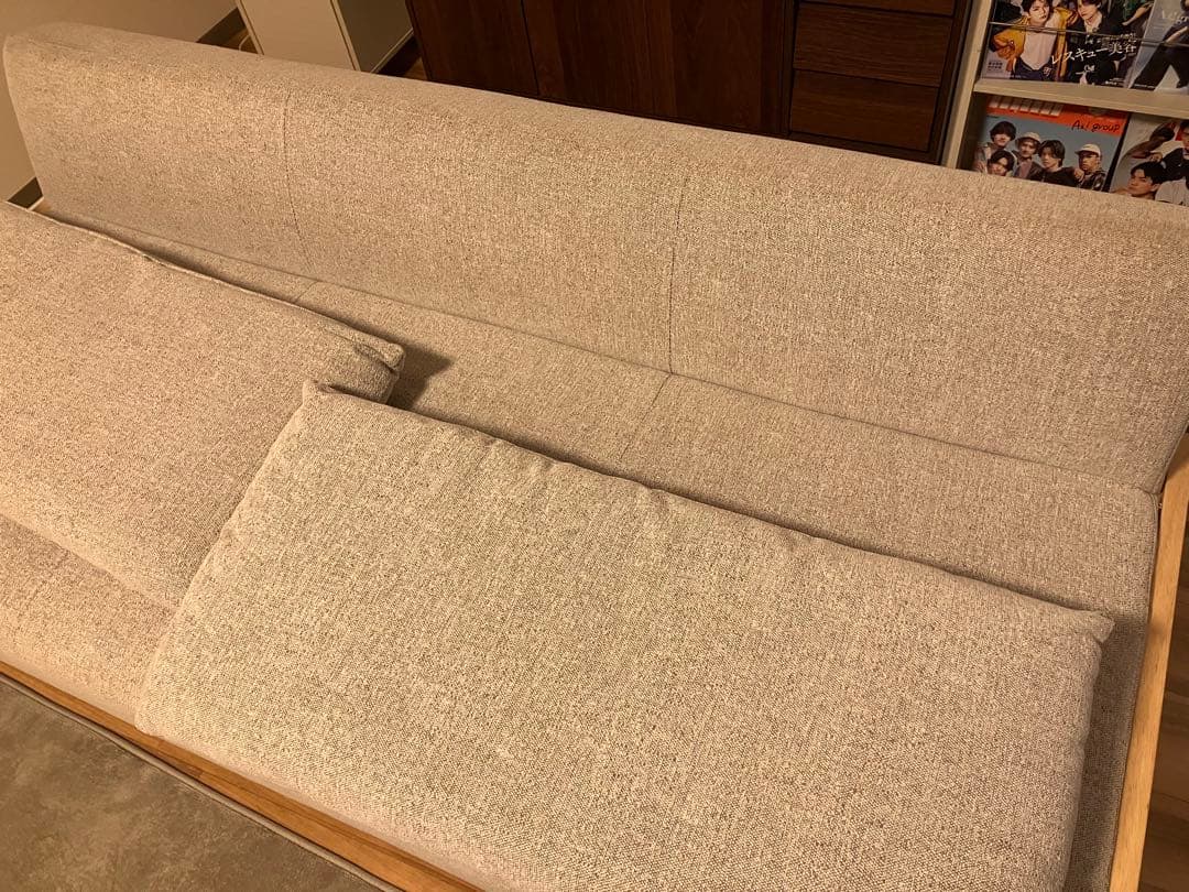 2人掛けソファベッド リクライニング モダンデコ　幅186cm