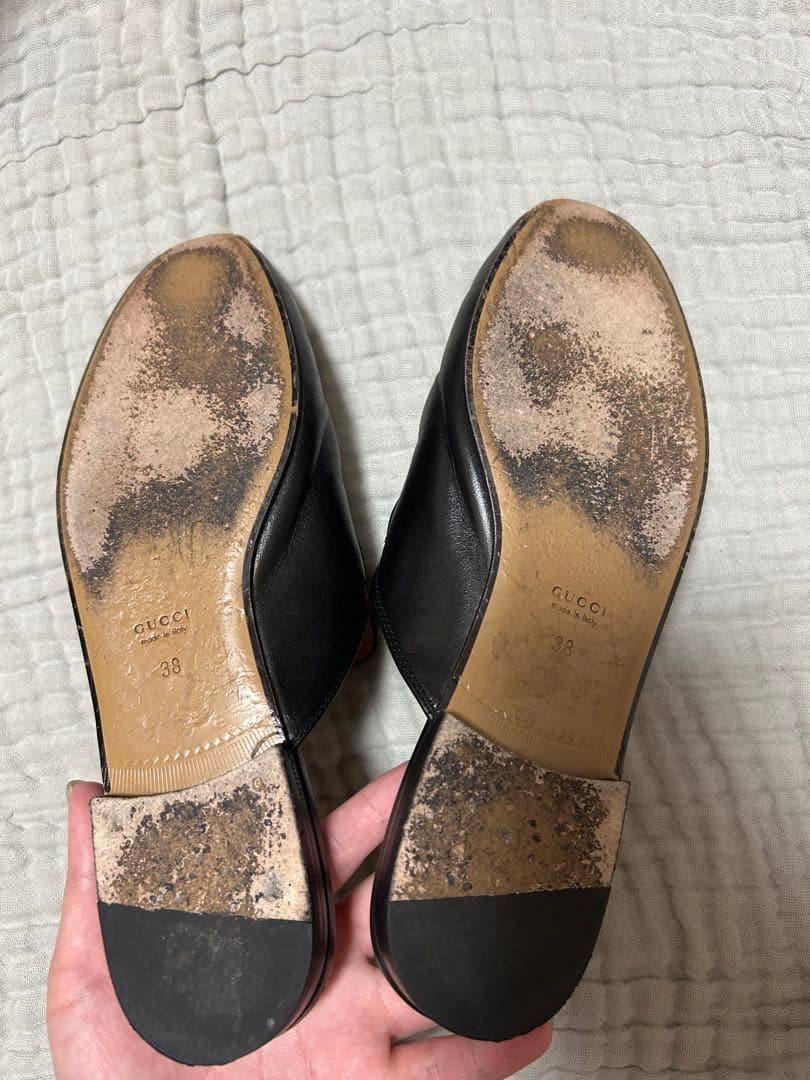 GUCCI ブラック ローファーミュール