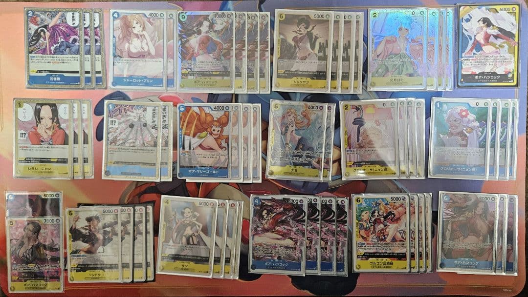 ワンピースカード 青黄ハンコック デッキ デッキパーツ セット