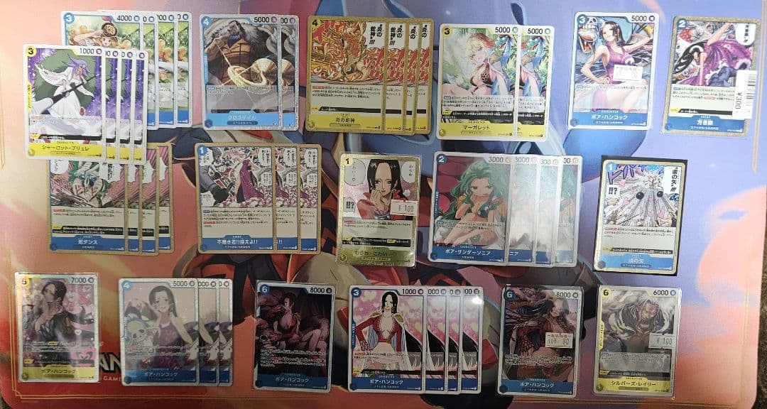 ワンピースカード 青黄ハンコック デッキ デッキパーツ セット