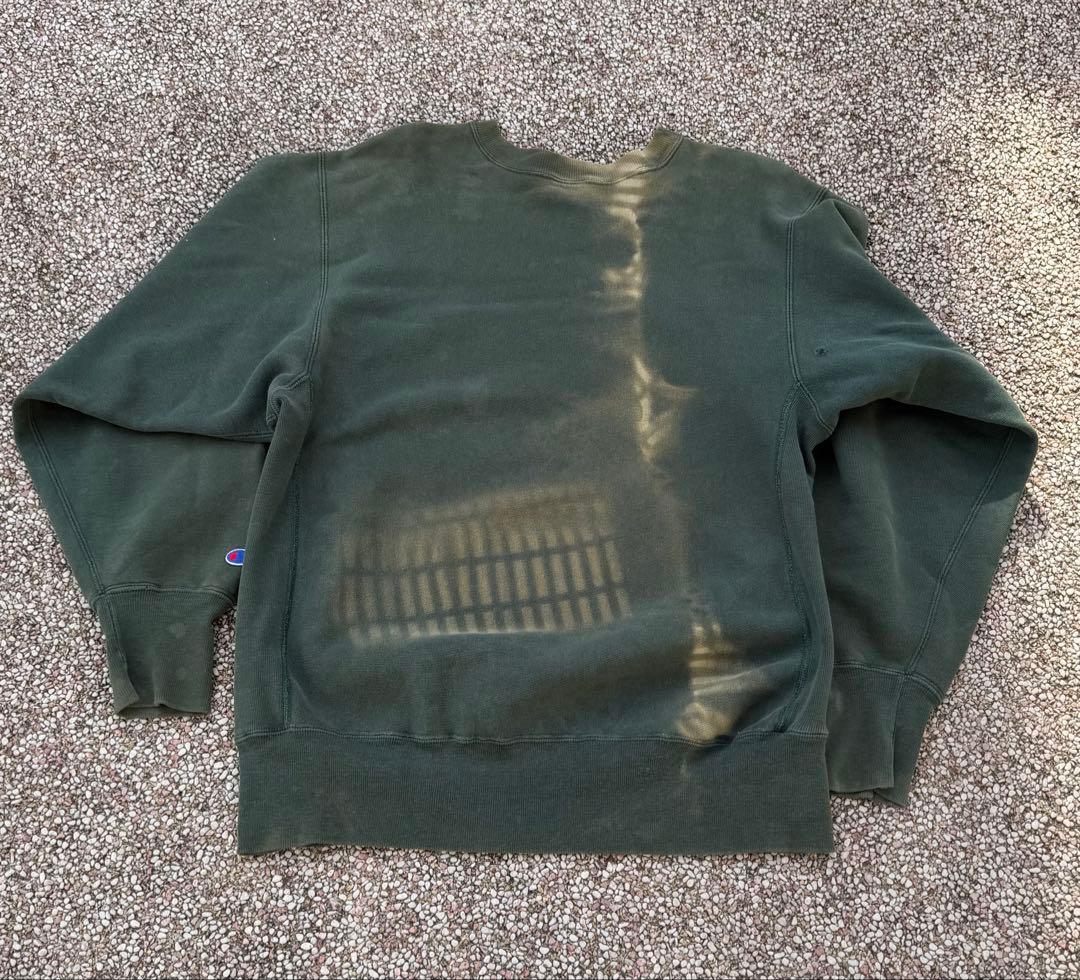 90s champion リバースウィーブ　usa製　グリーン　フェード