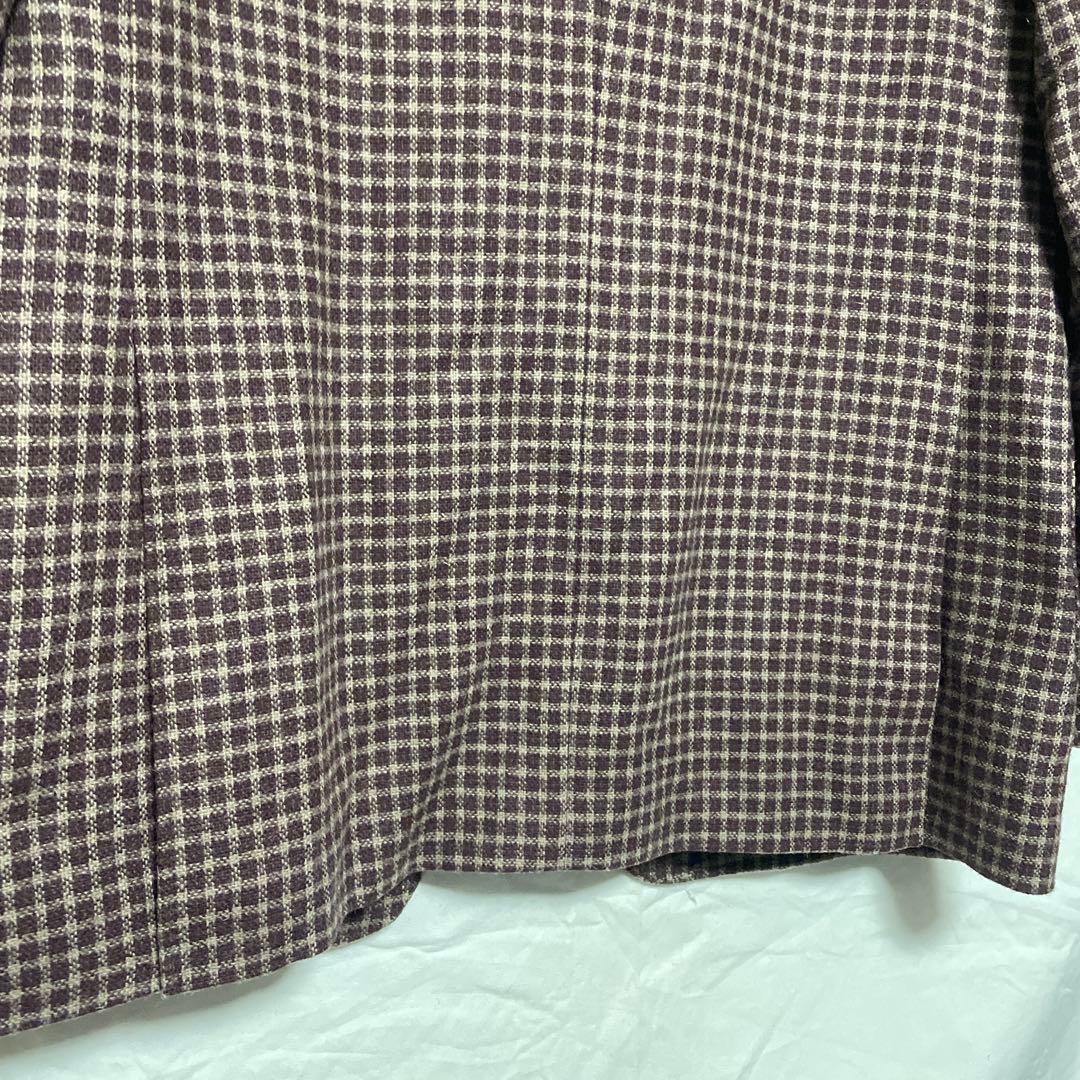 新品定価75,900円【ダーバン】日本製アルパカ混ウールチェック2Bジャケット