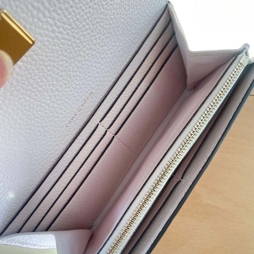 Tory Burchトリーバーチ長財布　ピンク　レザーエンベロープウォレット