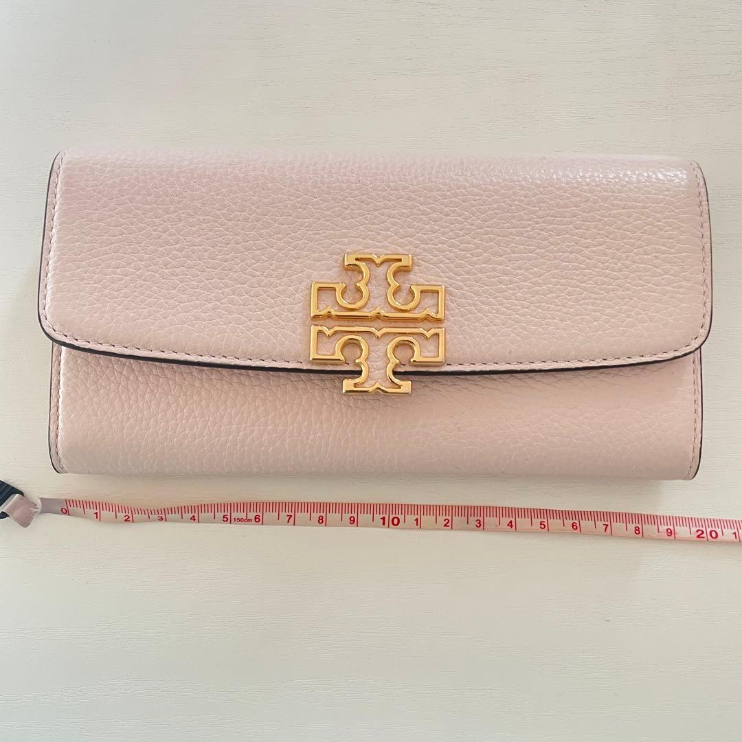 Tory Burchトリーバーチ長財布　ピンク　レザーエンベロープウォレット