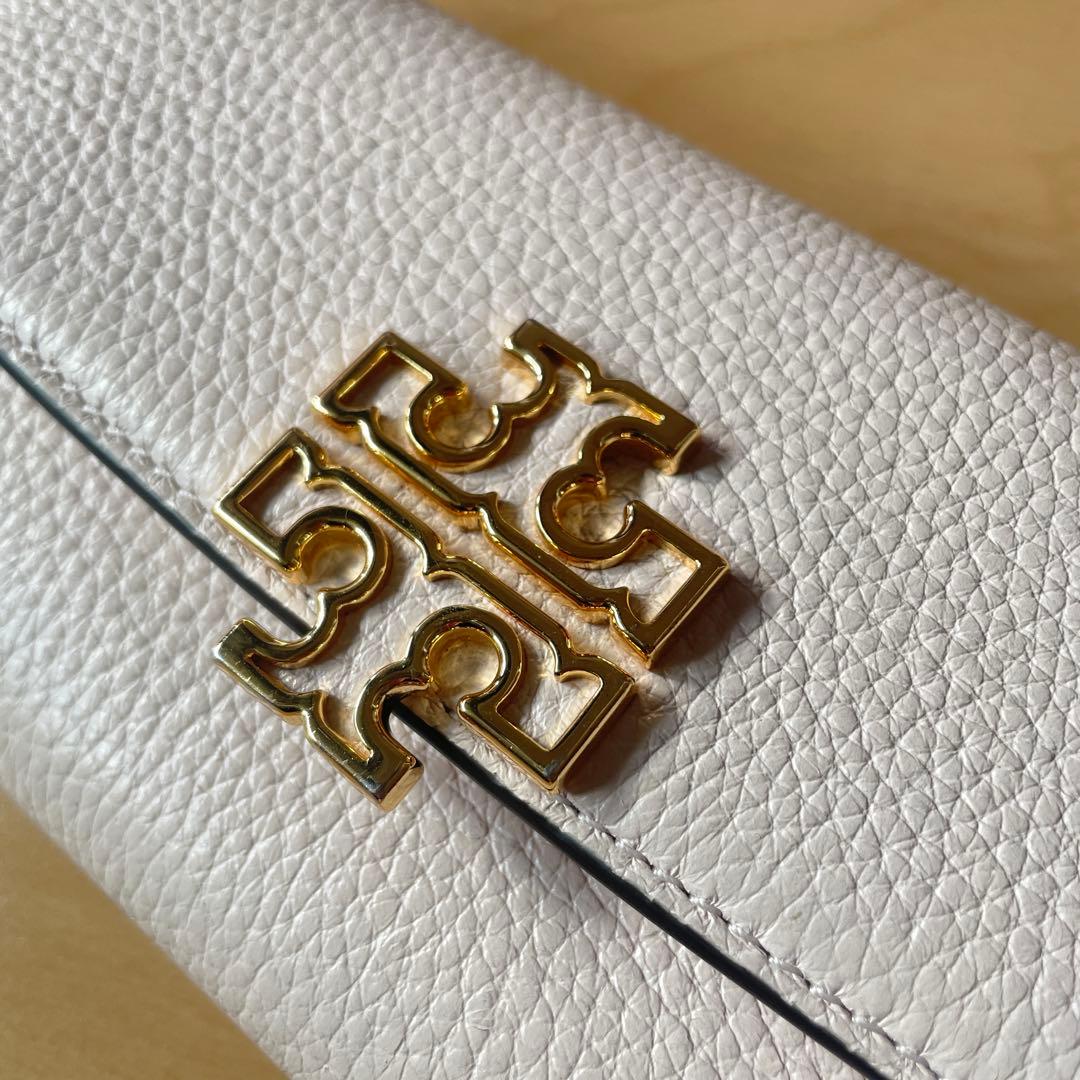 Tory Burchトリーバーチ長財布　ピンク　レザーエンベロープウォレット