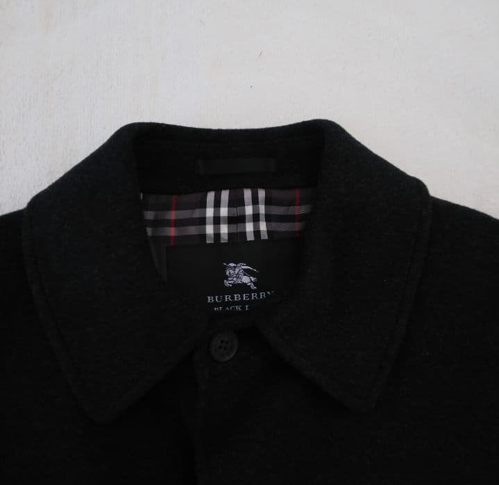 【極美品 M】バーバリーブラックレーベル 幻の 最高級 カシミヤ入 ウールコート
