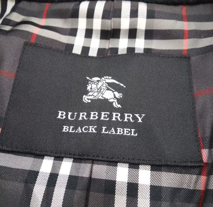 【極美品 M】バーバリーブラックレーベル 幻の 最高級 カシミヤ入 ウールコート