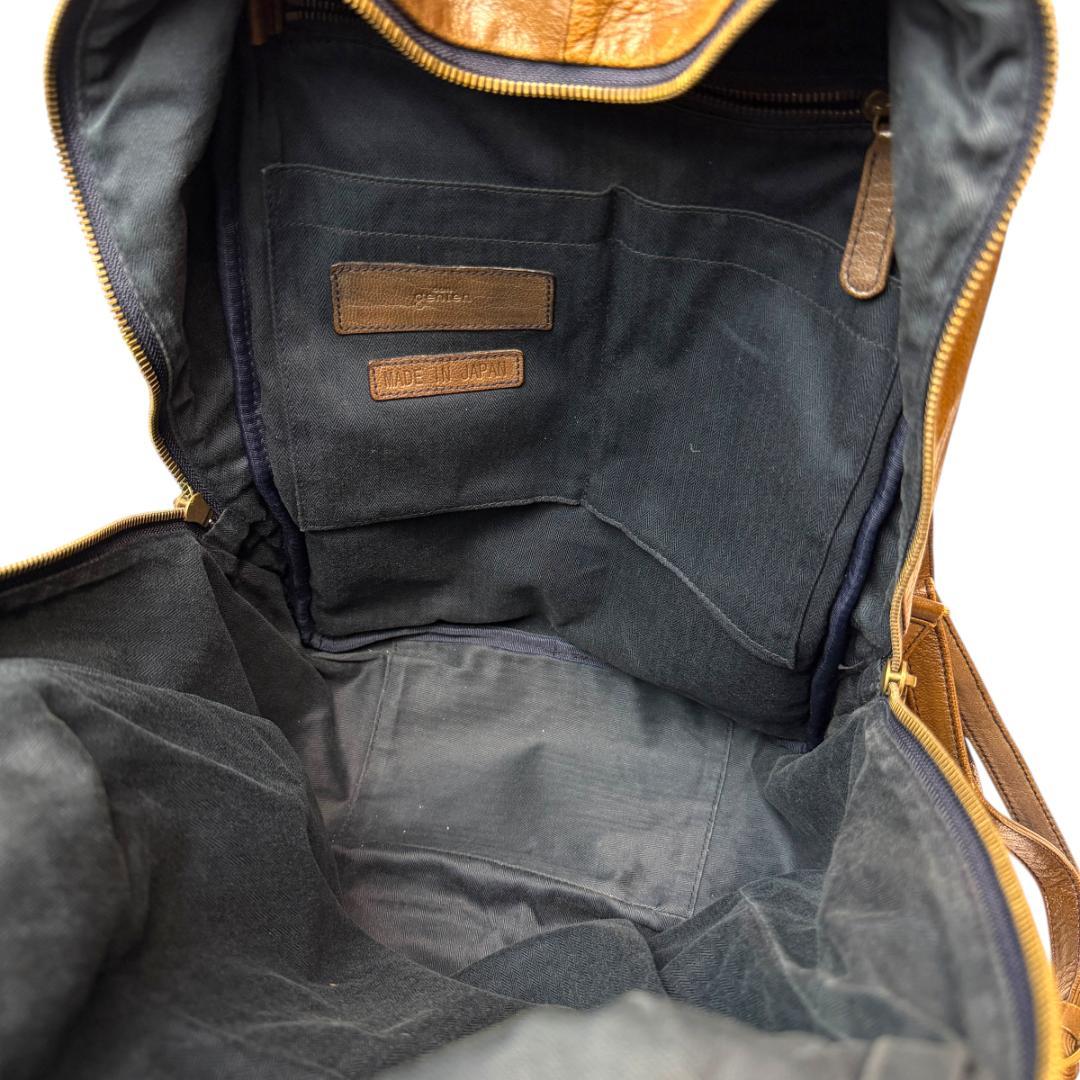 良品 dan genten 3368 リュック レザー ゴートヌメ ブラウン系