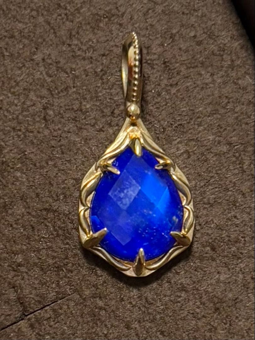 アガット　チャーム　ラピスラズリ　K10 agate