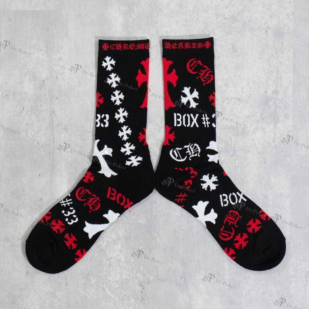 【新品】Chrome Hearts ステンシル ソックス 靴下 黒 L