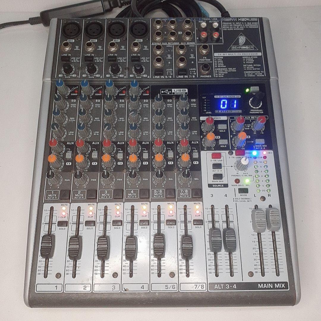 Behringer XENYX X1204USB アナログミキサー動作品