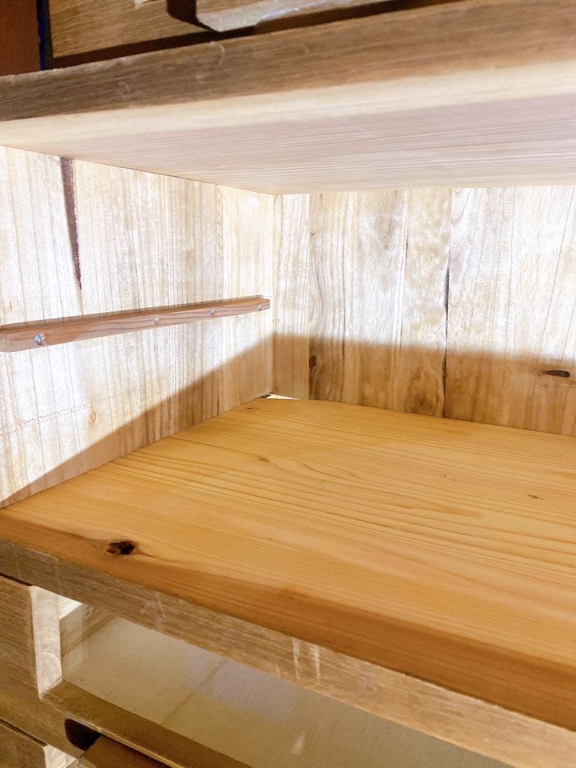 ✨希少✨古家具　木製4段前面ガラス引き出しチェスト