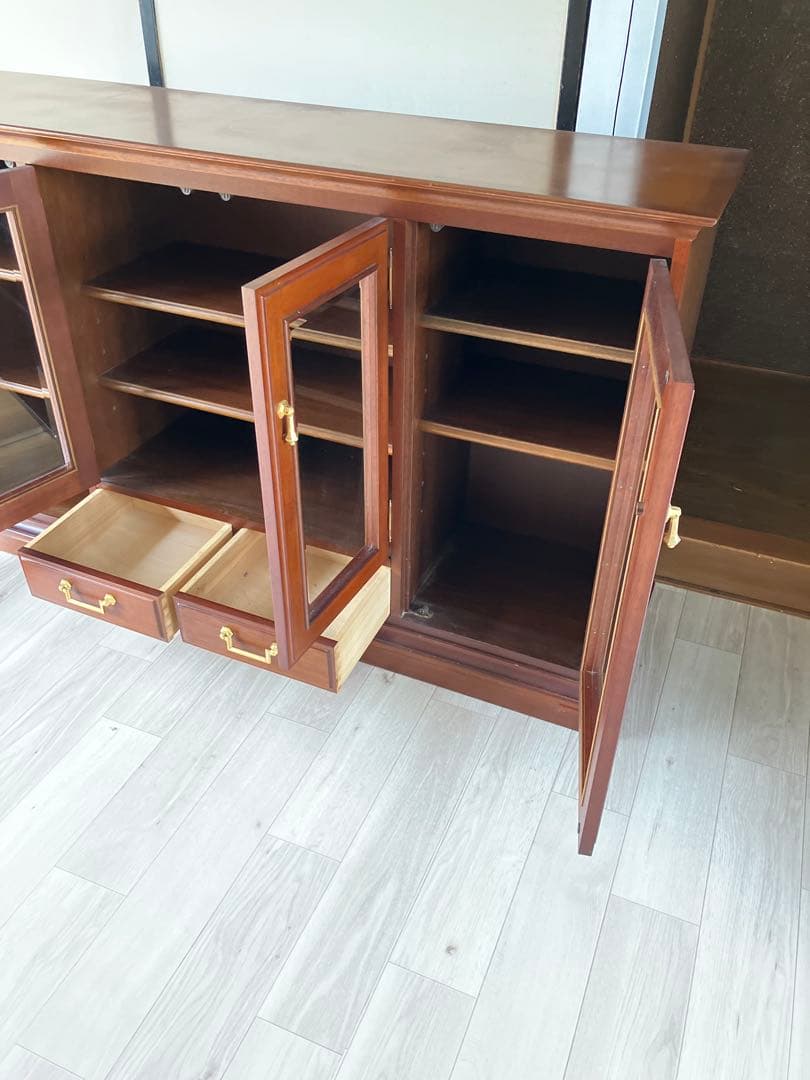 マルニ木工 地中海ロイヤルシリーズ サイドボード キャビネット カップボード