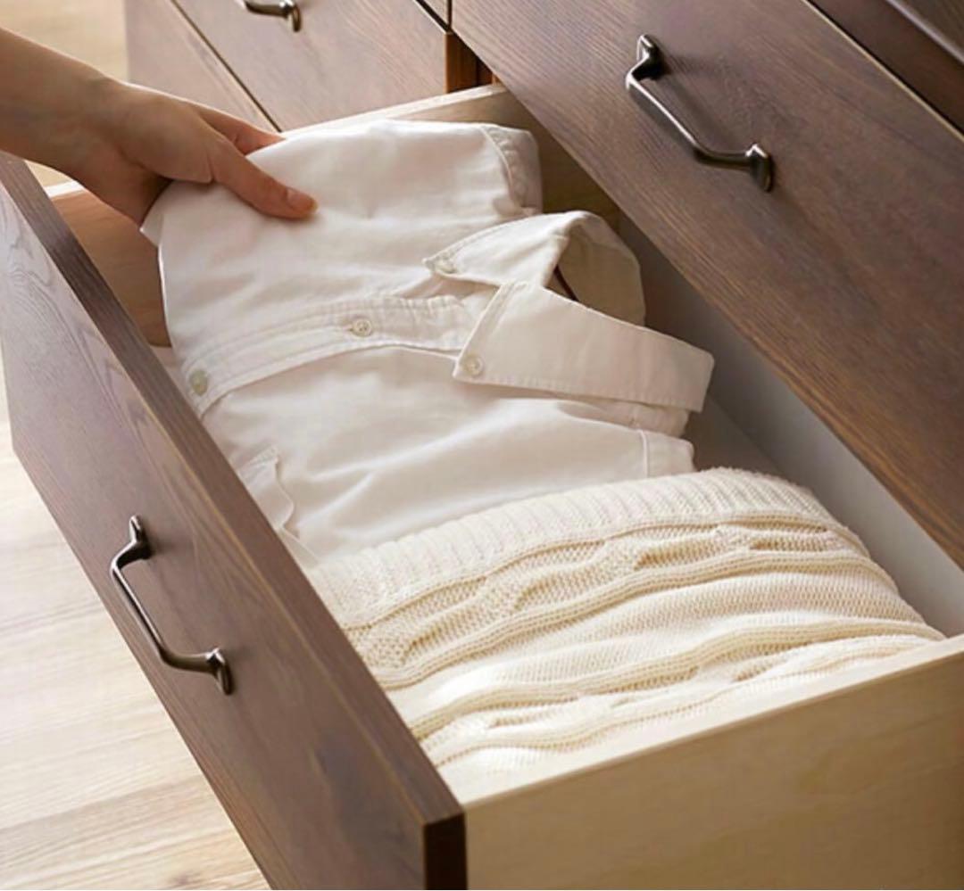 LOWYA タンス　チェスト　ロータイプ　アンティークブラウン