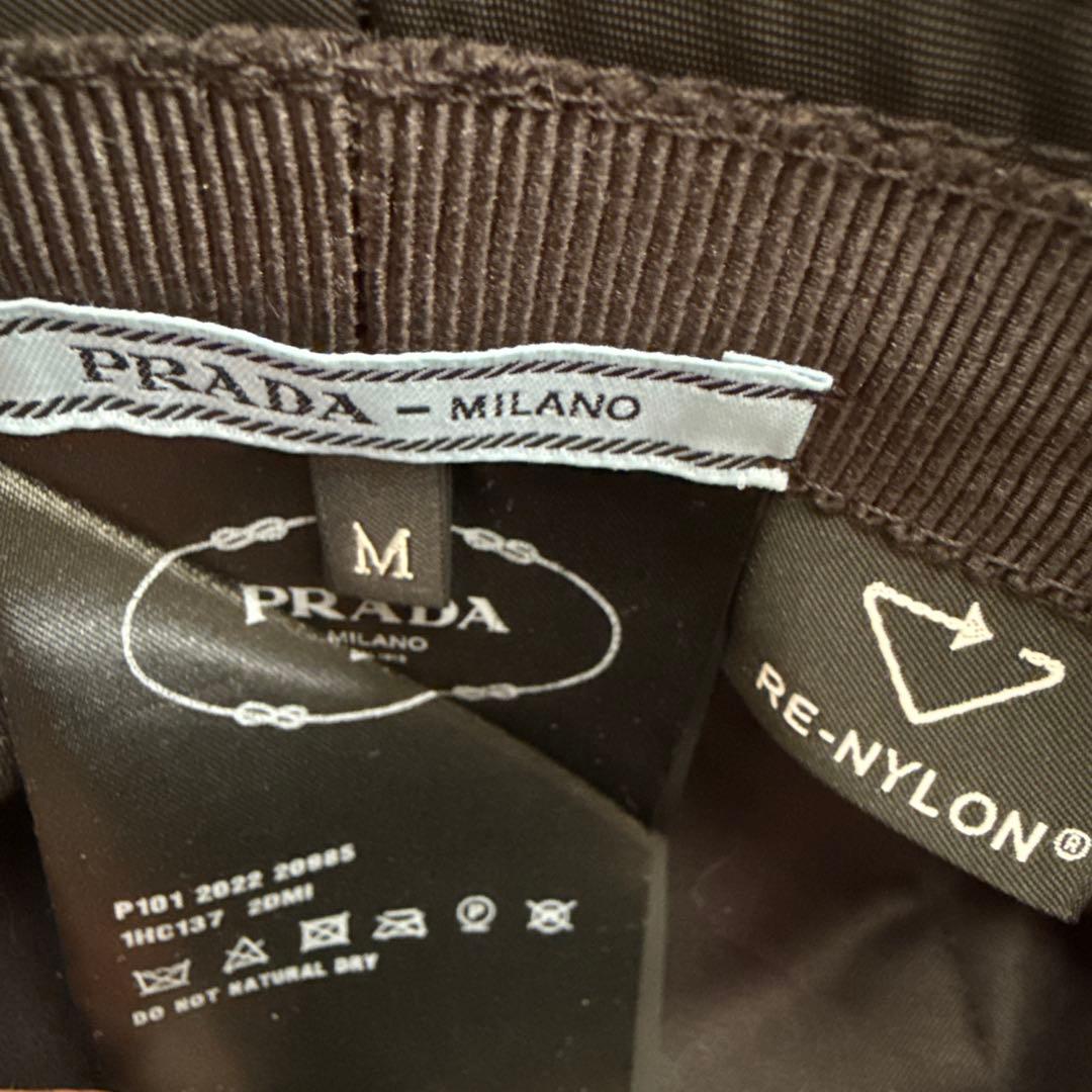 かかい　Prada プラダ　バケットハット　ナイロン　黒　M