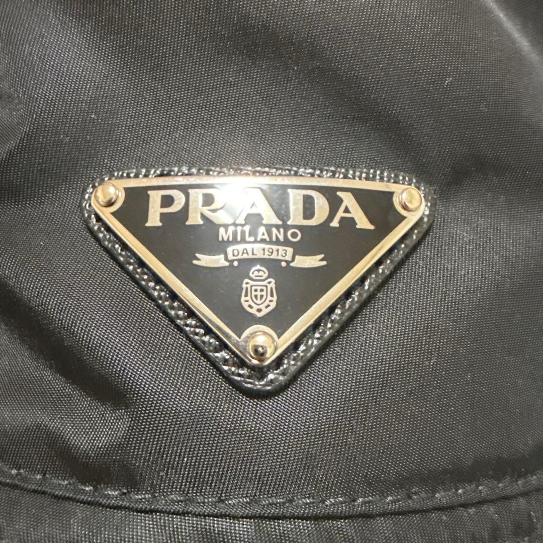 かかい　Prada プラダ　バケットハット　ナイロン　黒　M