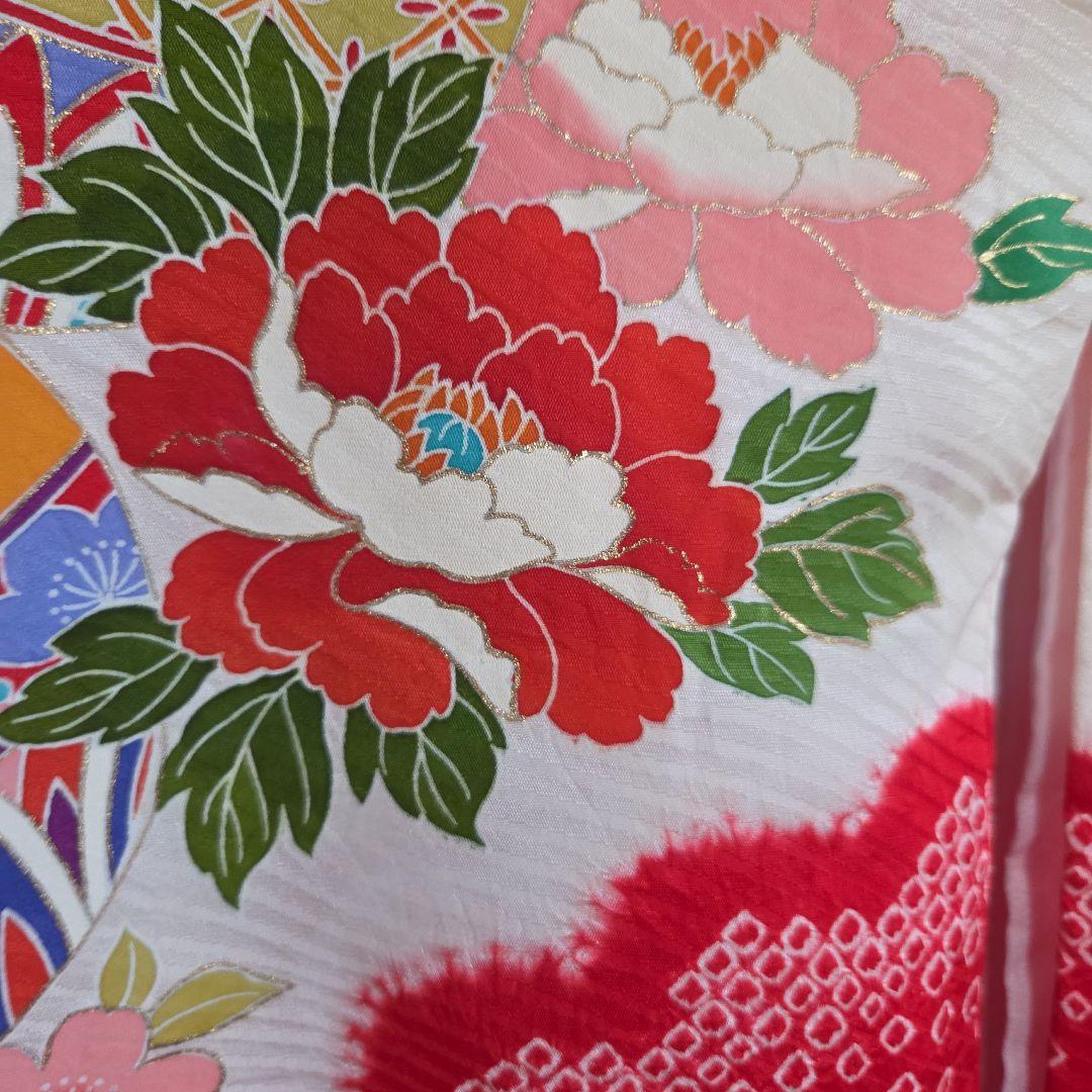 No96　正絹　女の子お祝い着物　産着　長襦袢付き　七五三