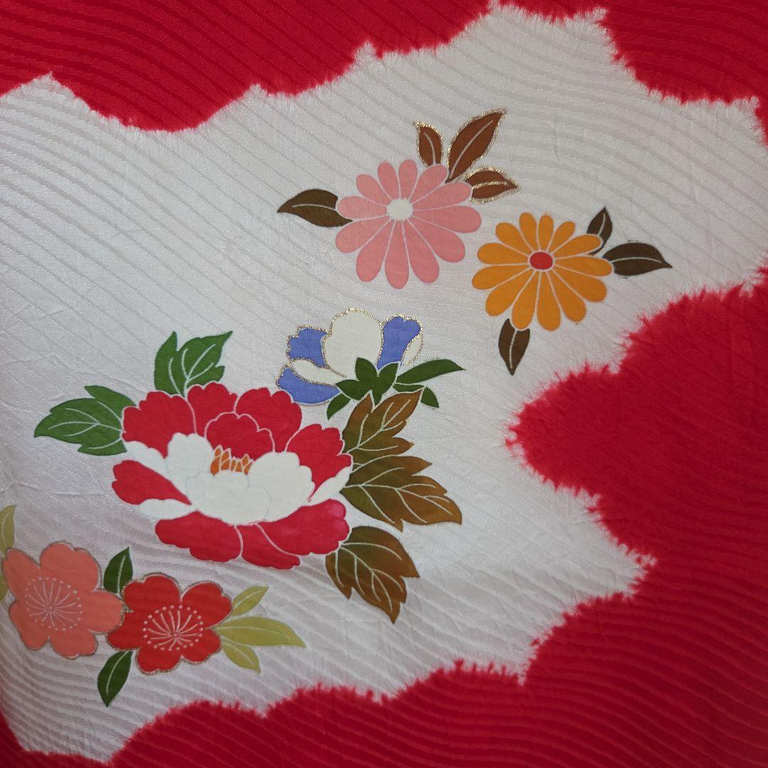 No96　正絹　女の子お祝い着物　産着　長襦袢付き　七五三