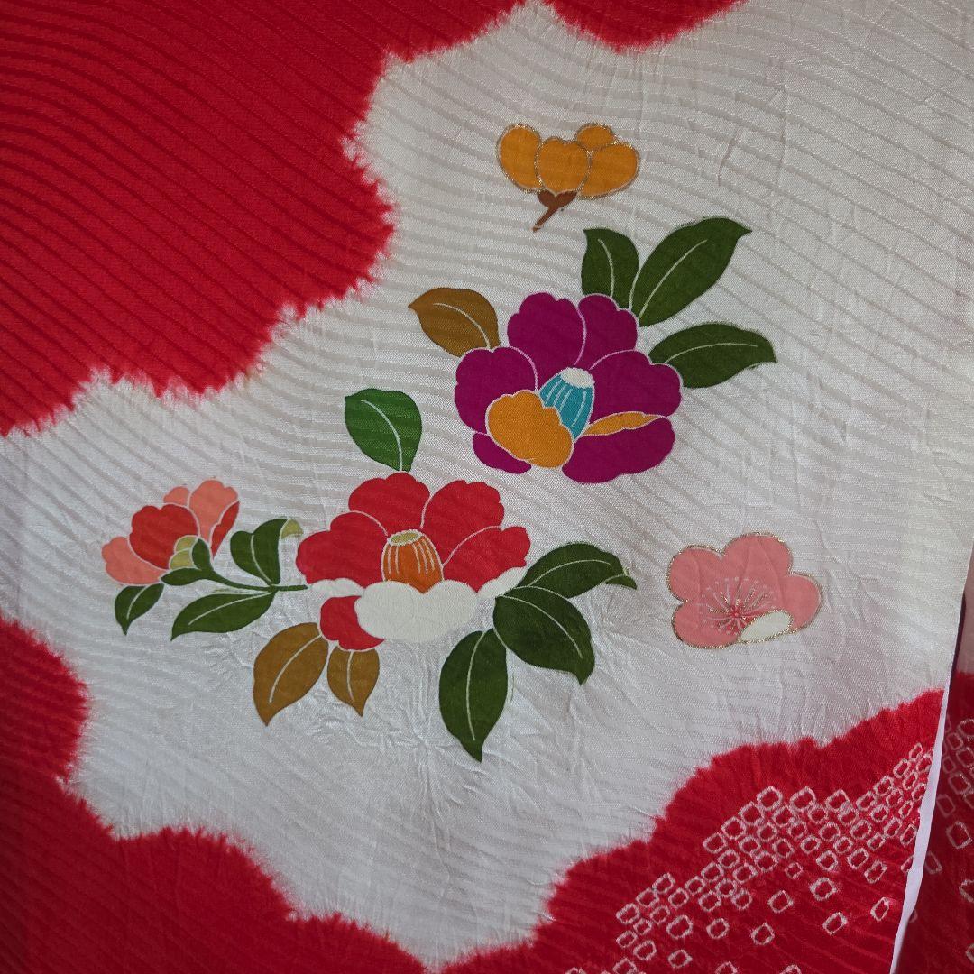 No96　正絹　女の子お祝い着物　産着　長襦袢付き　七五三