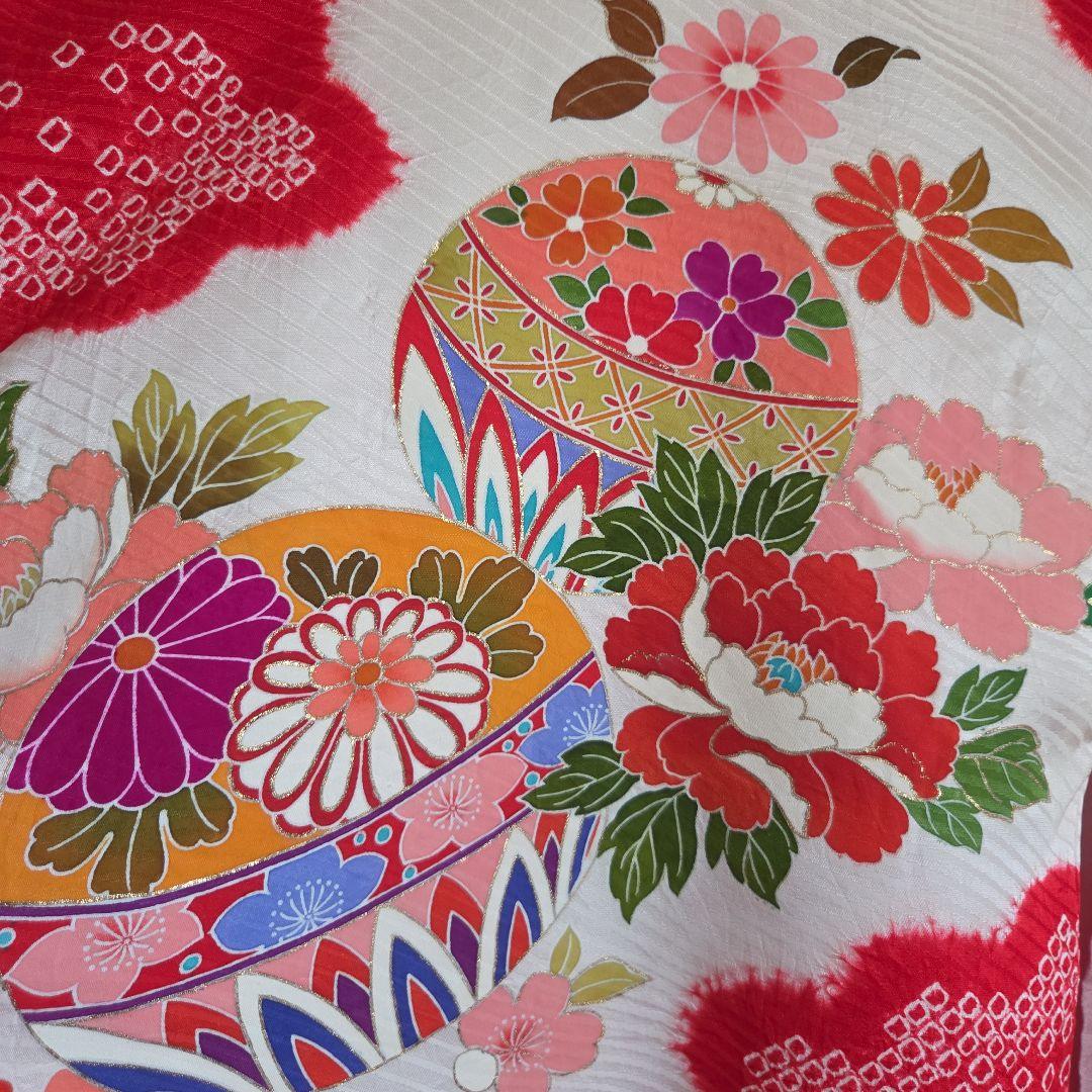 No96　正絹　女の子お祝い着物　産着　長襦袢付き　七五三