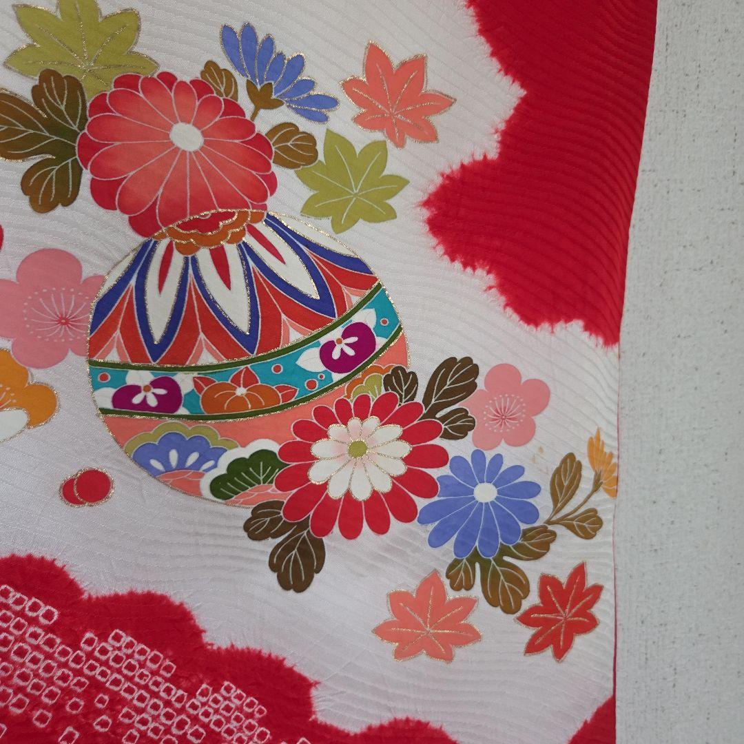No96　正絹　女の子お祝い着物　産着　長襦袢付き　七五三
