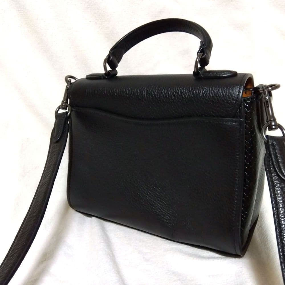 COACH モーガントップハンドル ショルダーバッグ 2way レザー