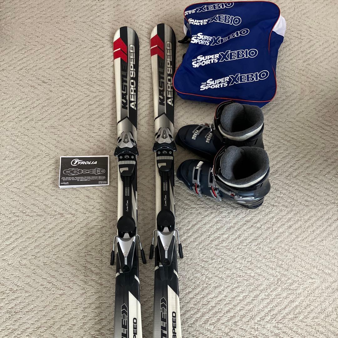 スキー、ビンディング、ブーツセット