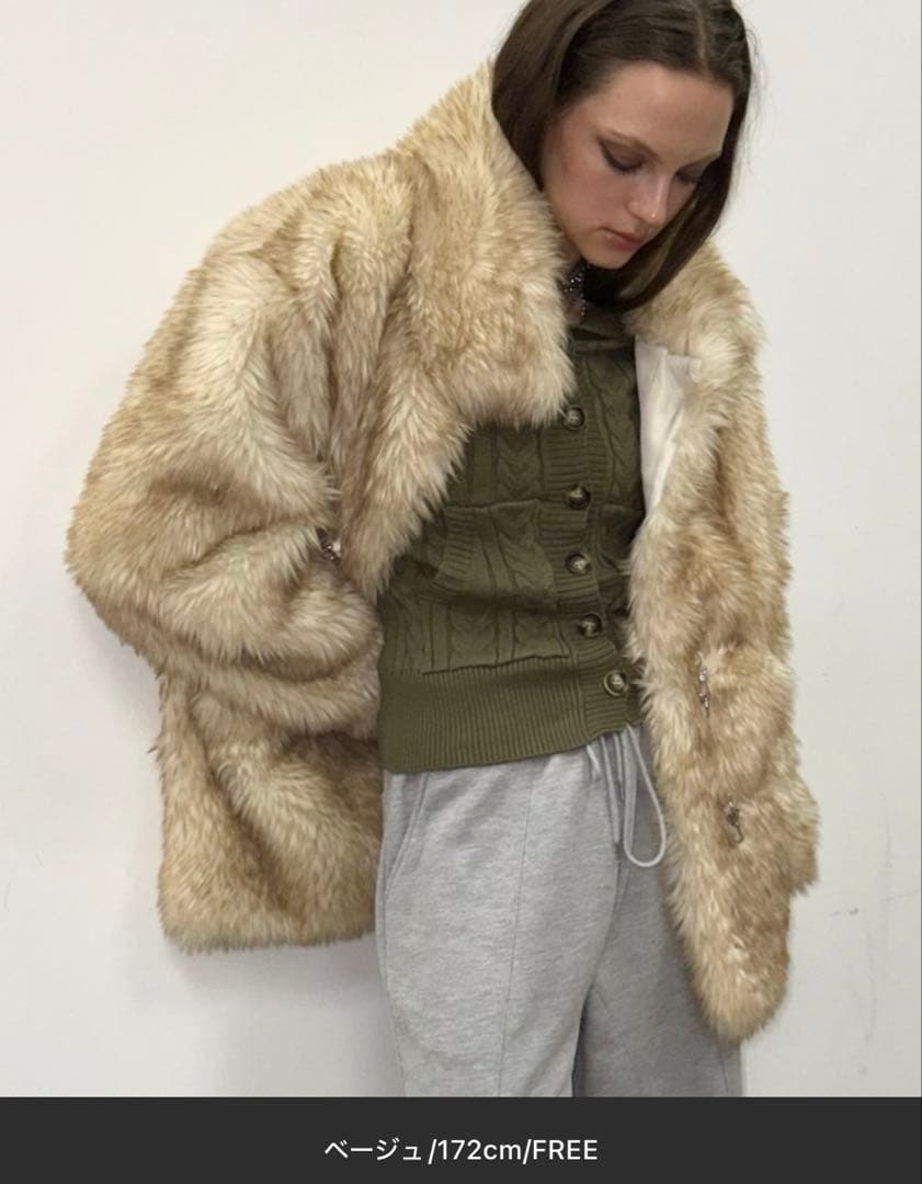 【SHAGGIE】 ViVi掲載 トグルボタンファーミドルコート