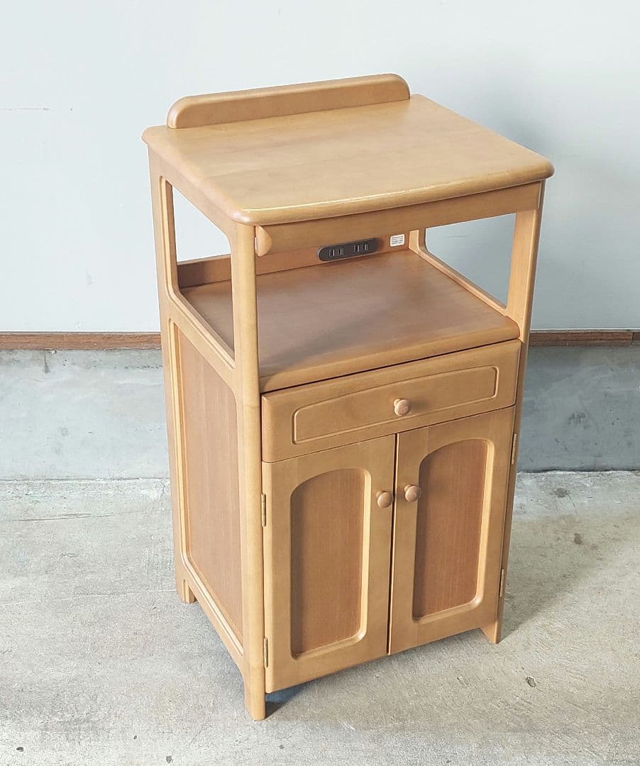 Karimoku カリモク ナチュラルウッド 天然木 電話台 ファックス台