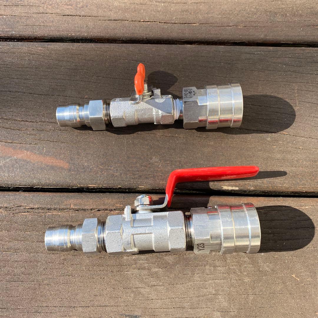 カプラ付きボールバルブ