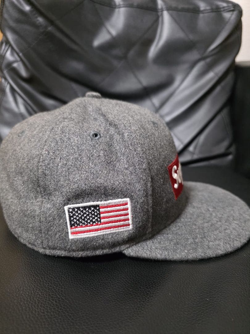 ド*ン様 Supreme ニューエラ　BoxLogo USAフラッグ刺繍