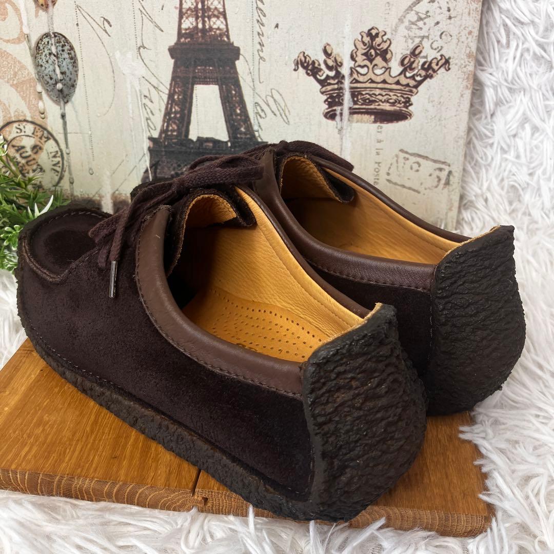 クラークス ナタリー　ワラビー　モカシン　スエード　ブラウン　ダークブラウン