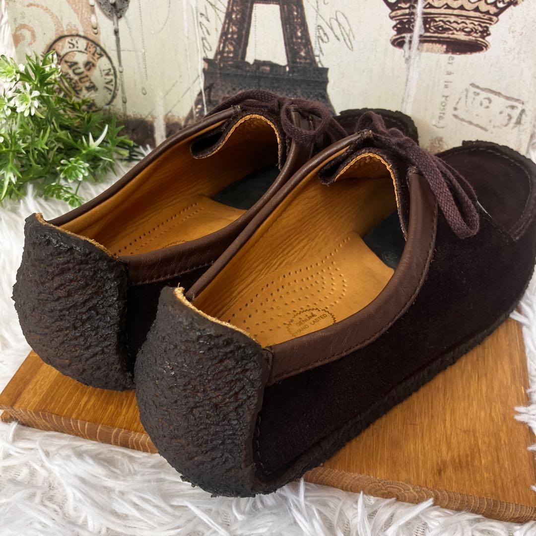 クラークス ナタリー　ワラビー　モカシン　スエード　ブラウン　ダークブラウン