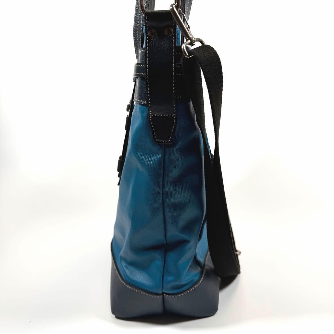 【極美品】豊岡鞄　craftsmanship ビジネスバッグ　2way ブルー系