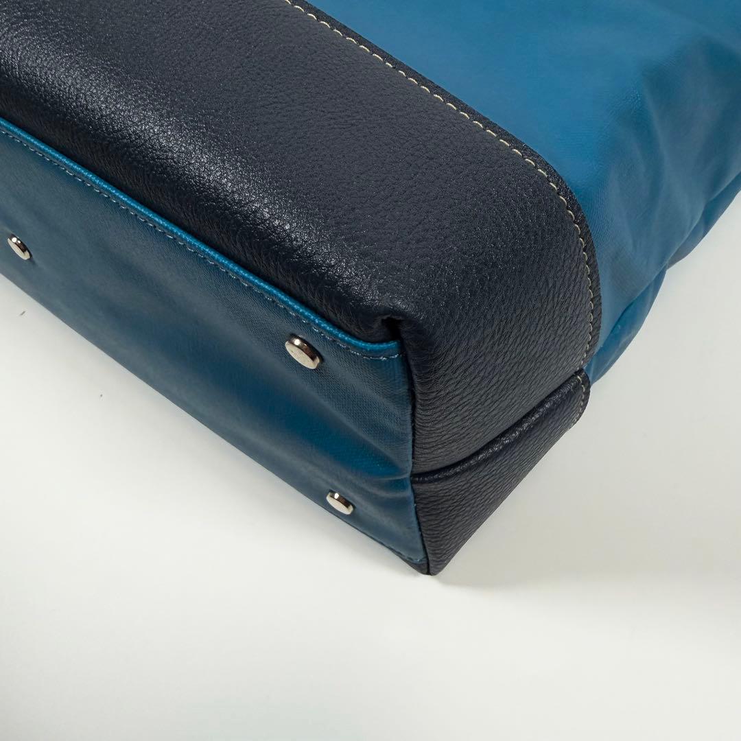 【極美品】豊岡鞄　craftsmanship ビジネスバッグ　2way ブルー系