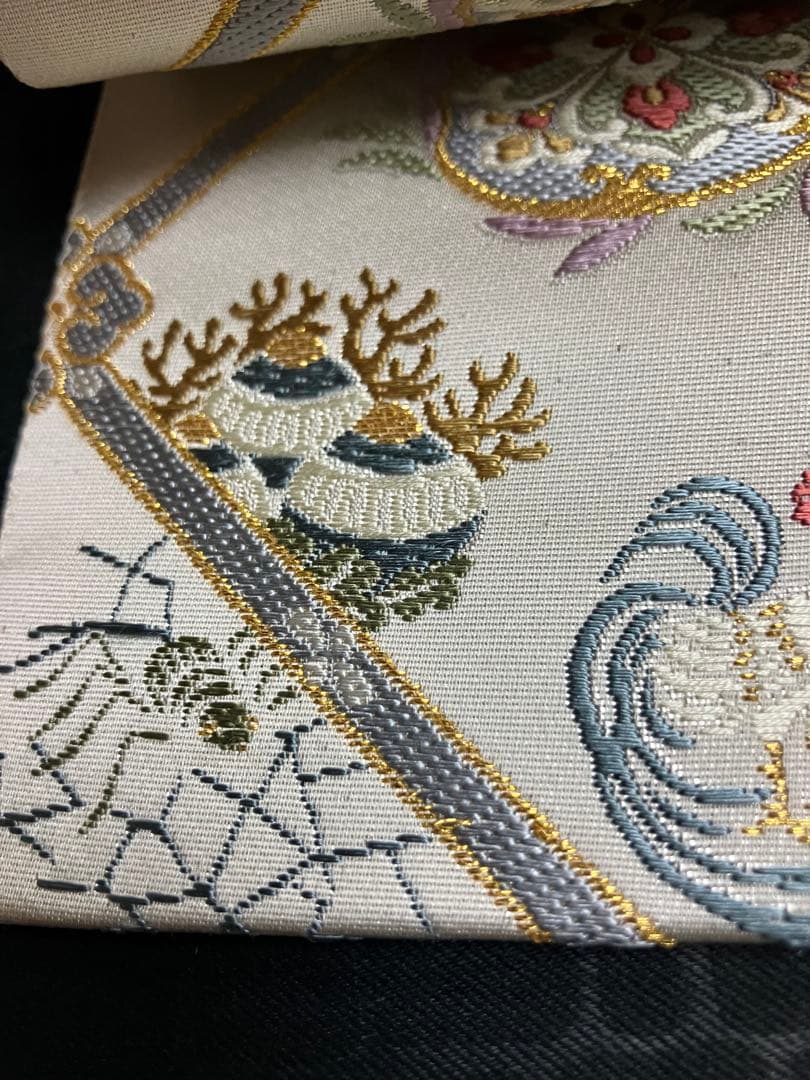 専用です　お仕立て上がり名古屋帯　新品未使用品　正絹　西陣織　No.350