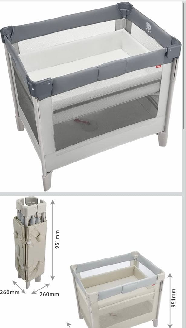 Aprica(アップリカ) ベビーベッド ココネルエアー グレー