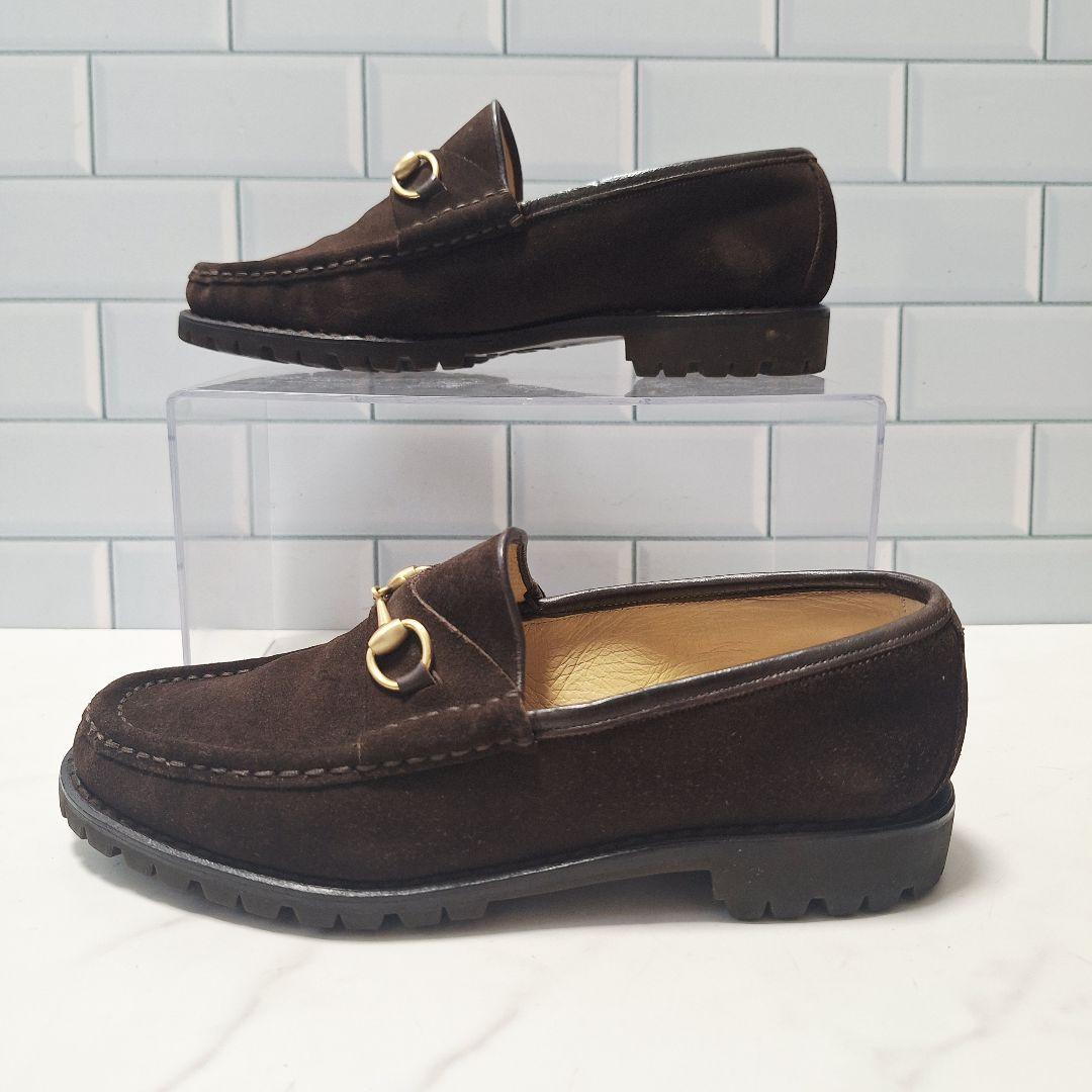 GUCCI グッチ ホースビット ローファー 22 スエード ブラウン