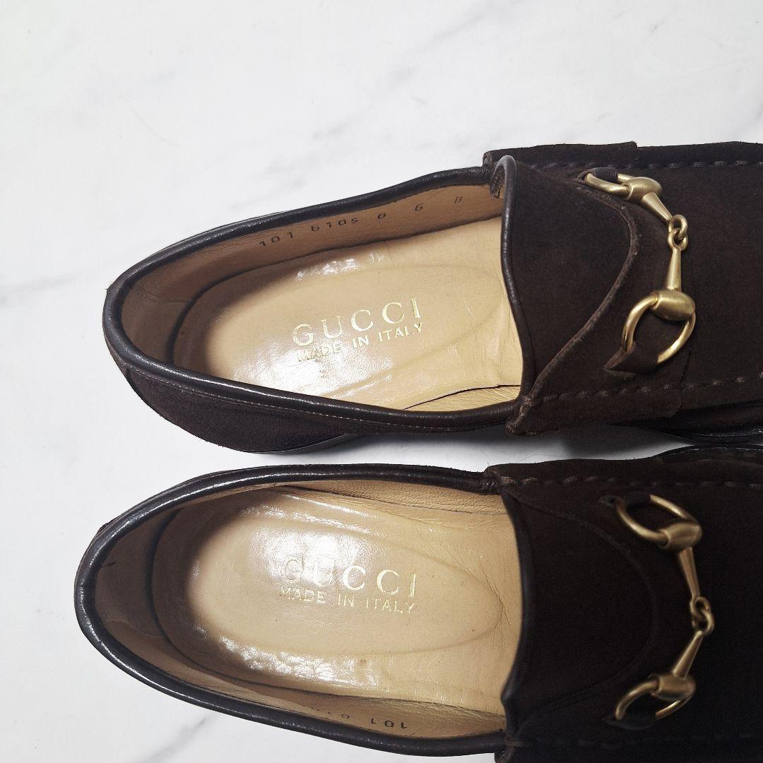 GUCCI グッチ ホースビット ローファー 22 スエード ブラウン
