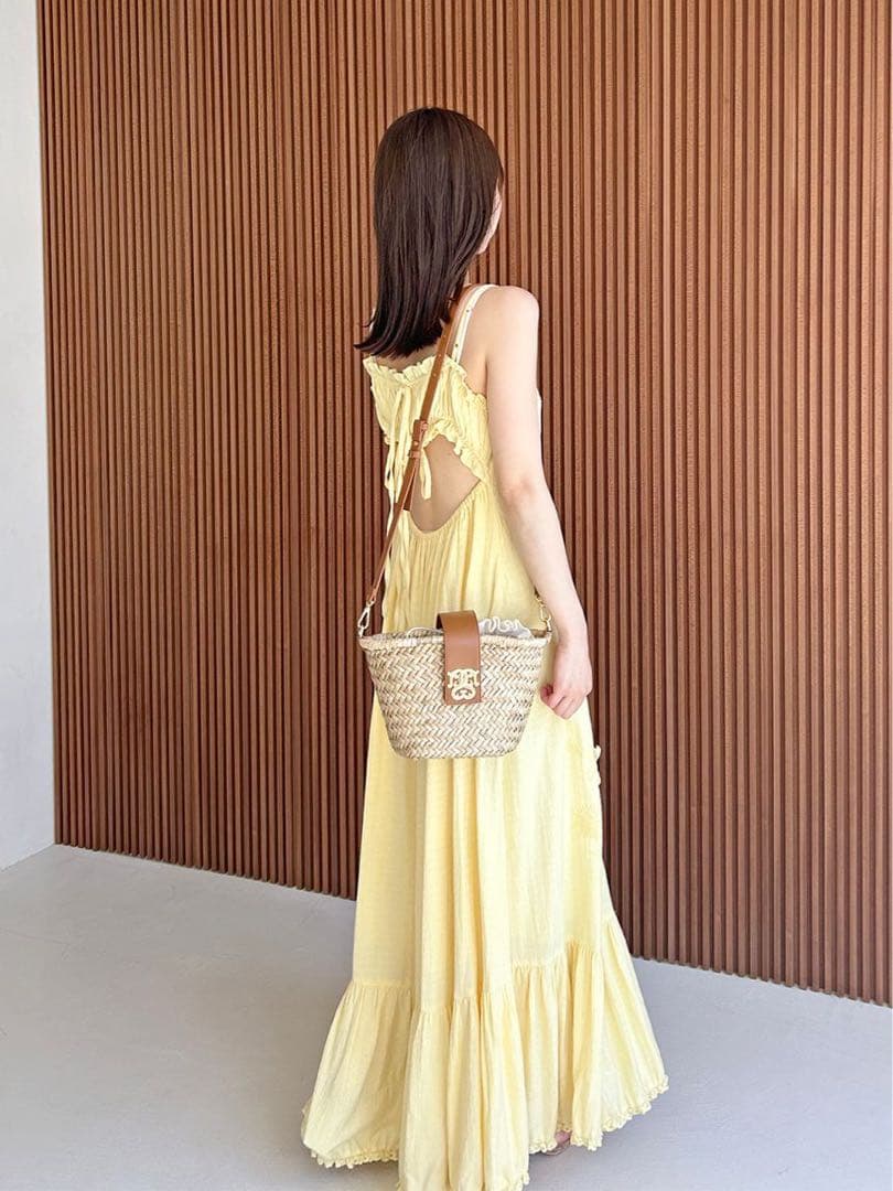 SNIDEL フラワーエンブロイダリーマキシワンピース