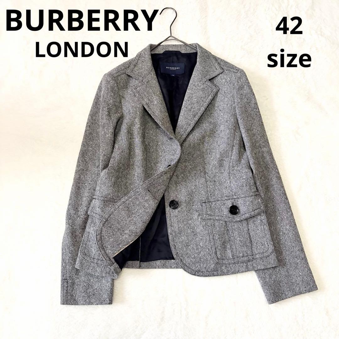 5793 【美品】 バーバリーロンドン テーラードジャケット 42 ツイード