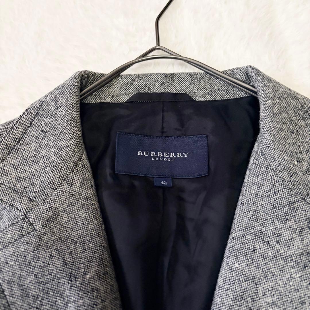 5793 【美品】 バーバリーロンドン テーラードジャケット 42 ツイード