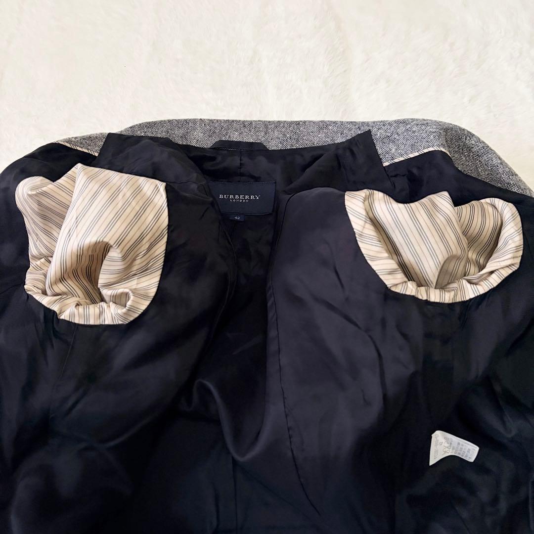 5793 【美品】 バーバリーロンドン テーラードジャケット 42 ツイード