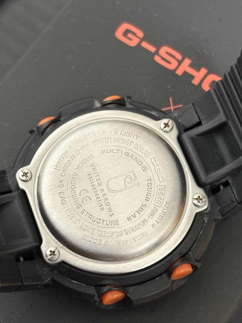 G-SHOCK ユナイテッドアローズコラボ デジタル腕時計 ブラック＆オレンジ