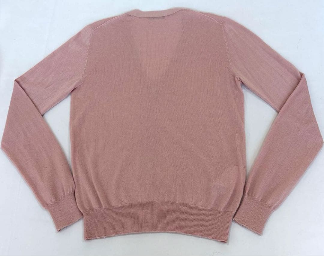 PRADAプラダ　ピンク　Vネック　ライトウエイト　カーディガン