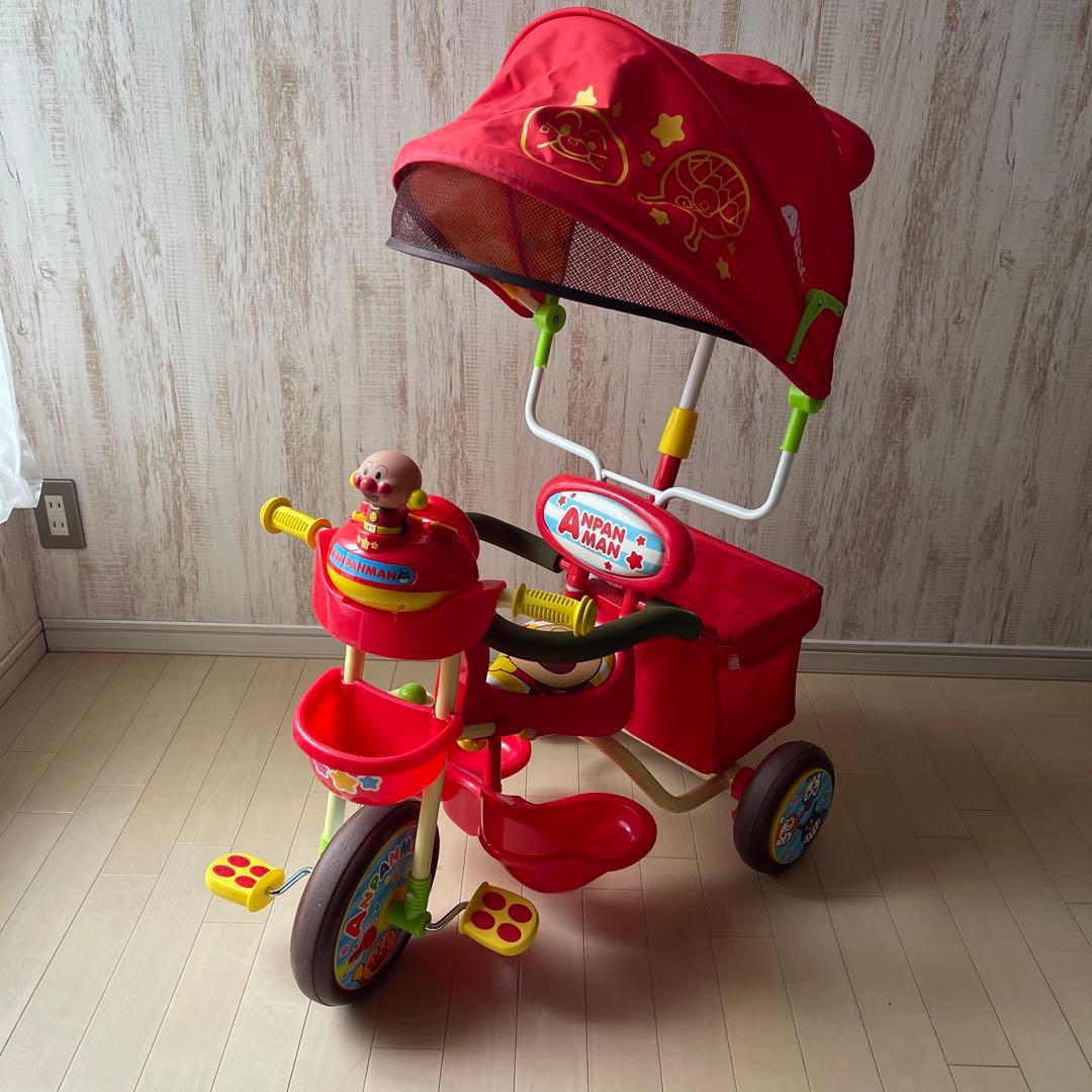 【美品】送料込み アンパンマン デラックスII レッド三輪車
