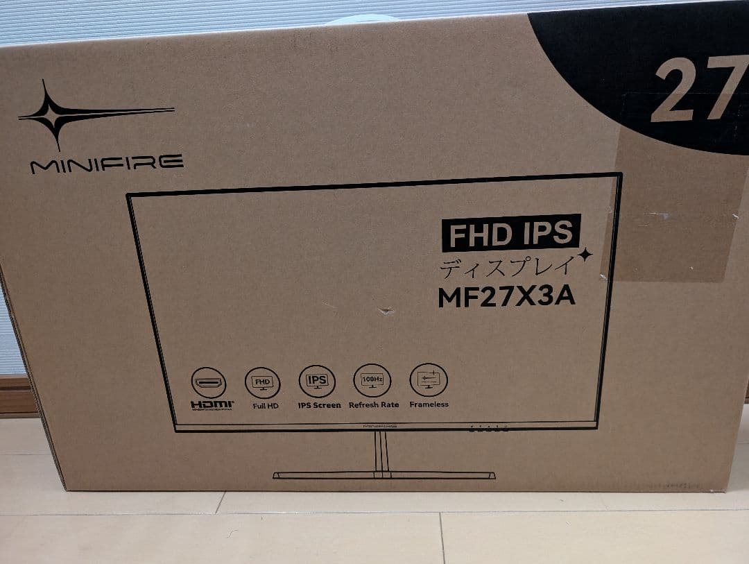 保管品　MINIFIRE MF27X3A 27インチ FHD IPSディスプレイ