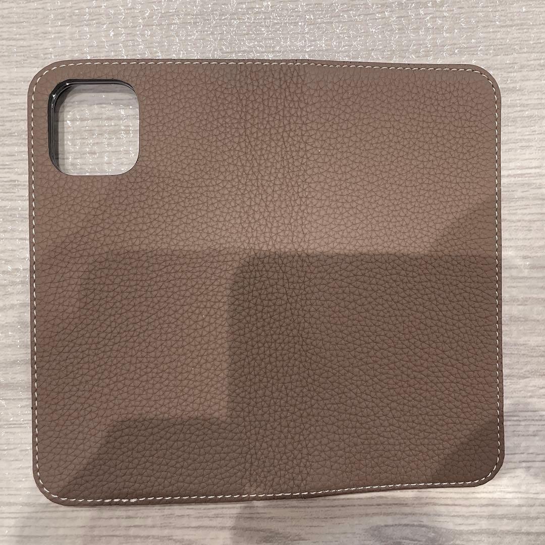 ボナベンチュラ　手帳型　iPhone12 12Proケース エトープ　コーラル